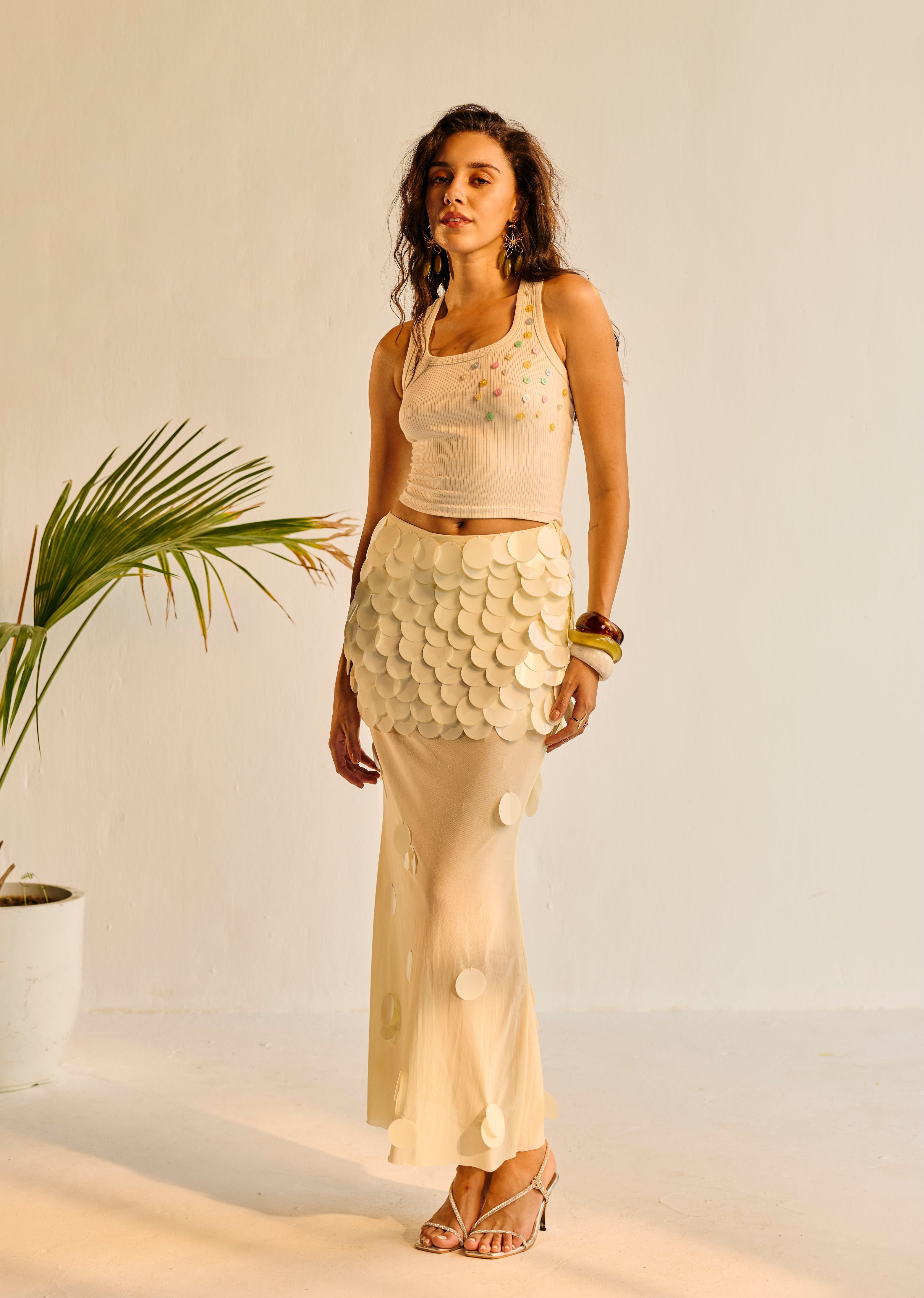 Isla Butter Yellow Shell Maxi Skirt