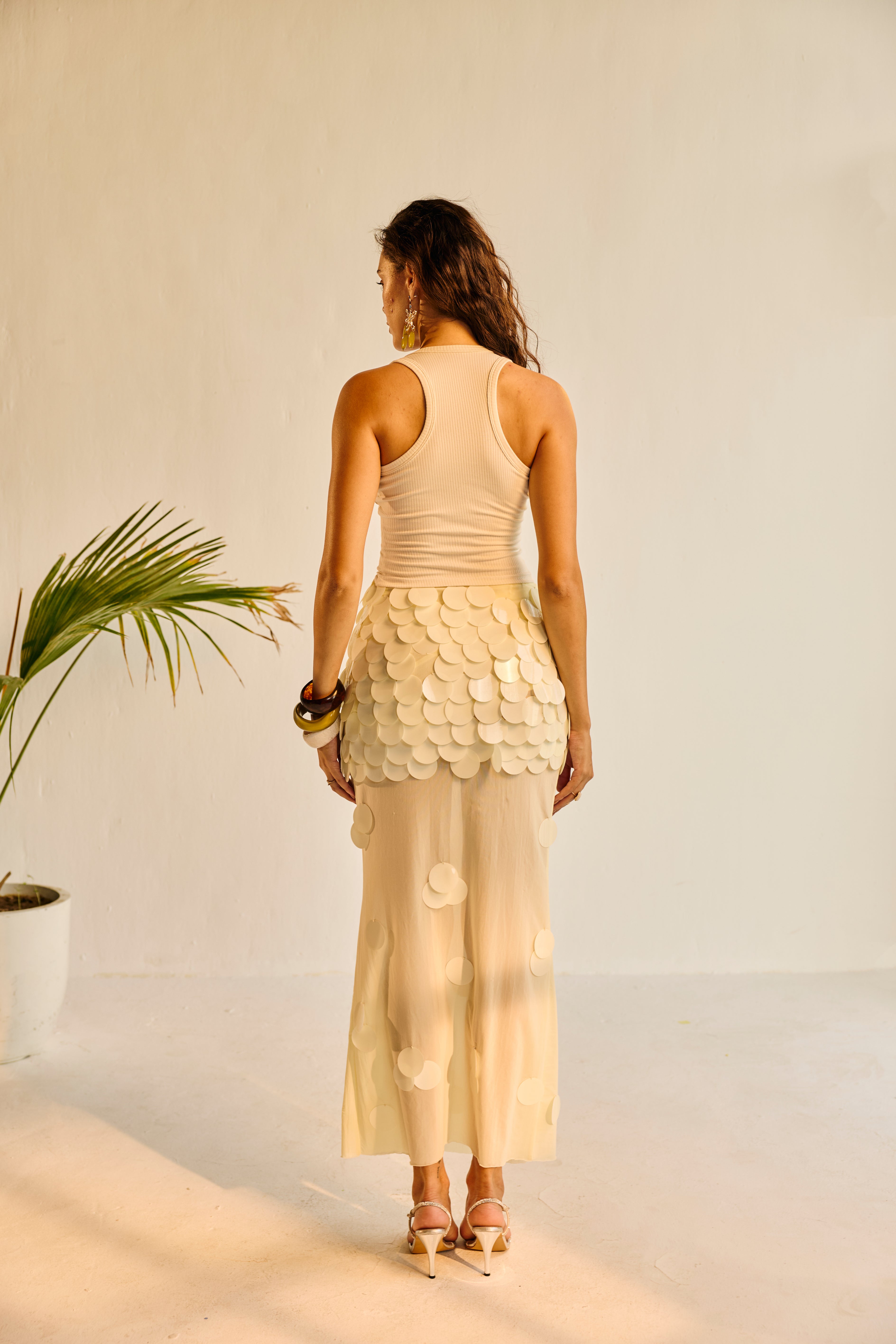 Isla Butter Yellow Shell Maxi Skirt
