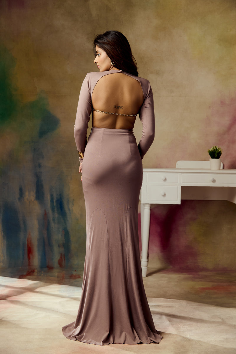 Ashen Taupe Modal Maxi Skirt