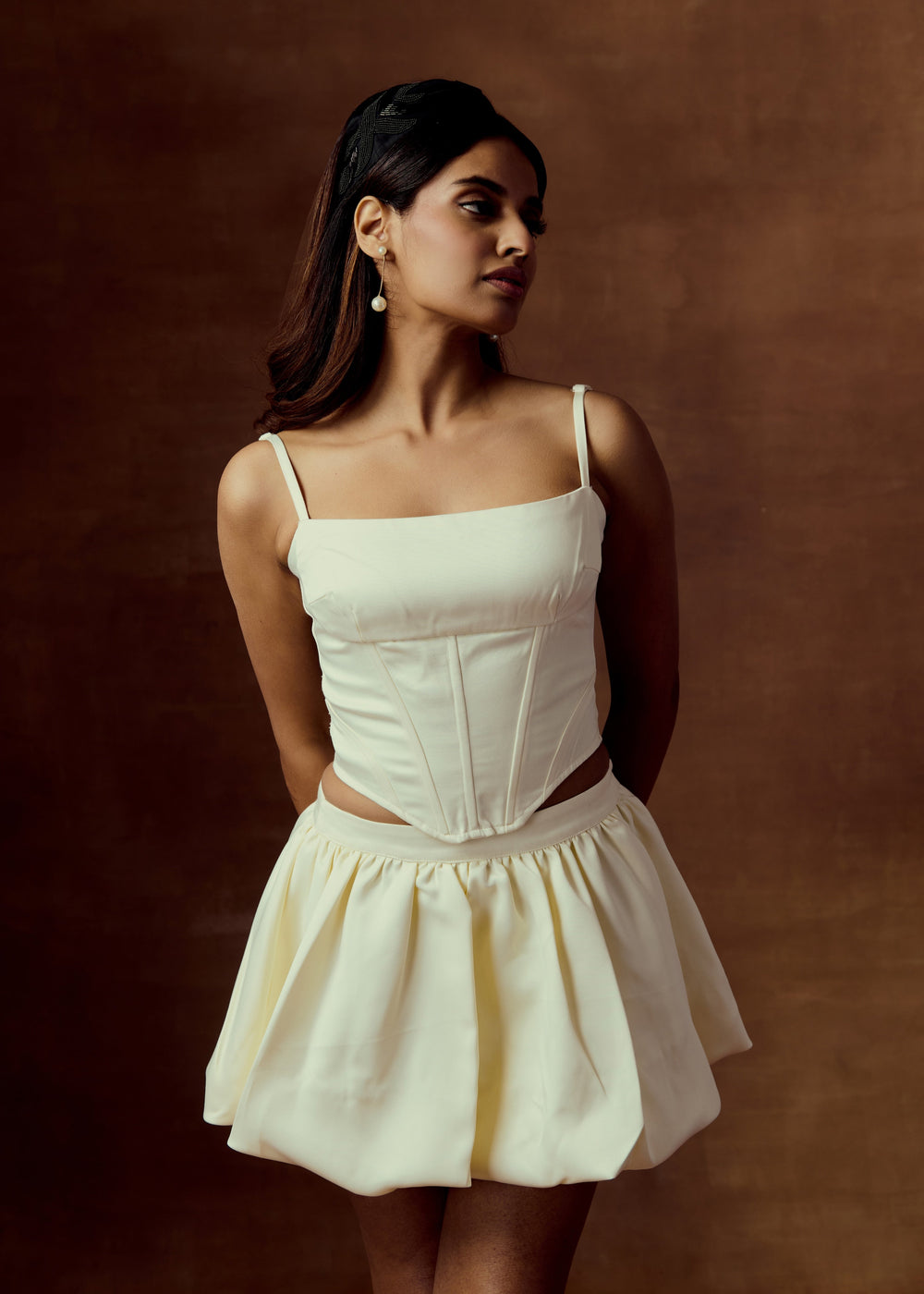 Romane Off-White Corset Top