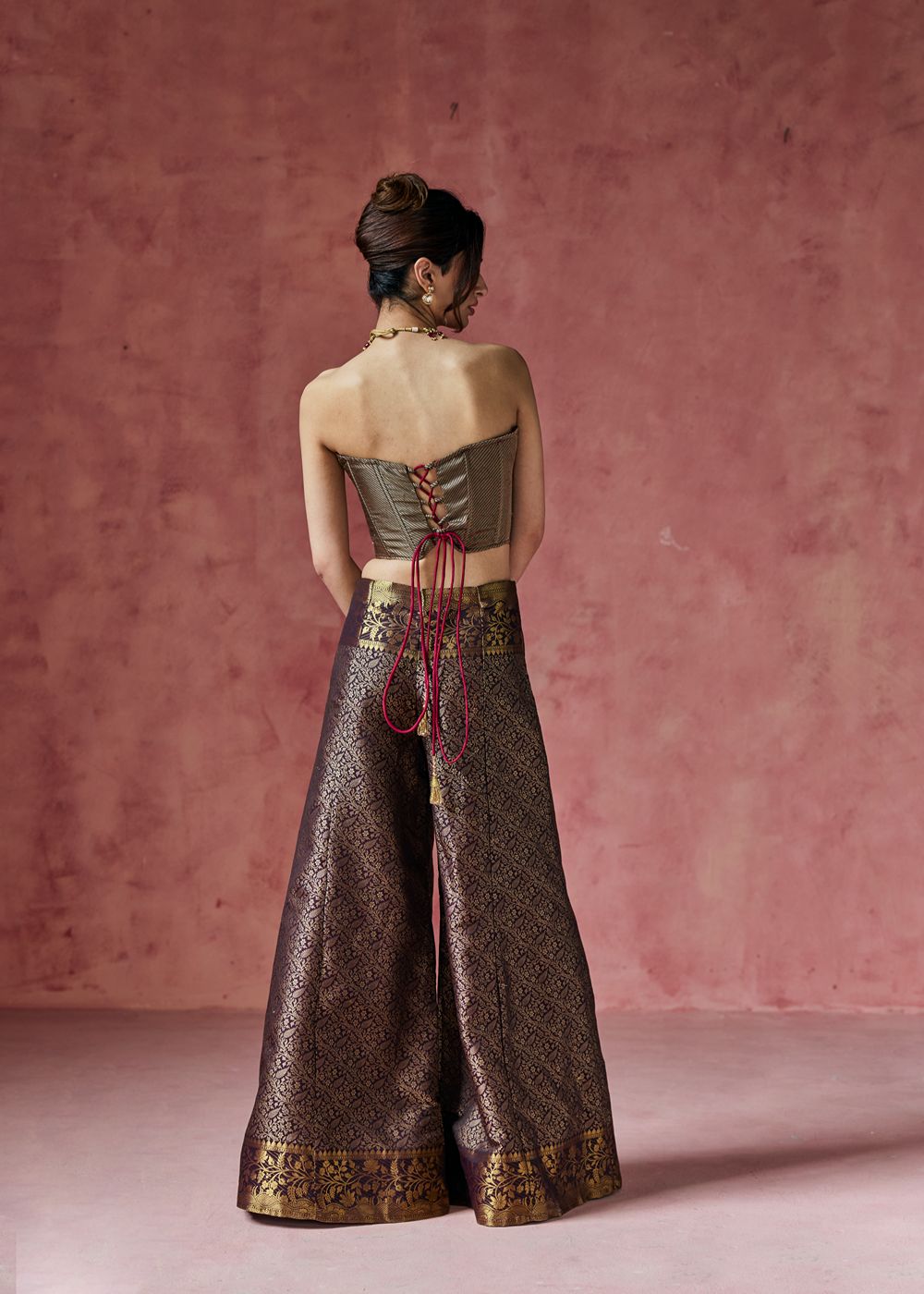 Kashira Bronze Banarasi Corset
