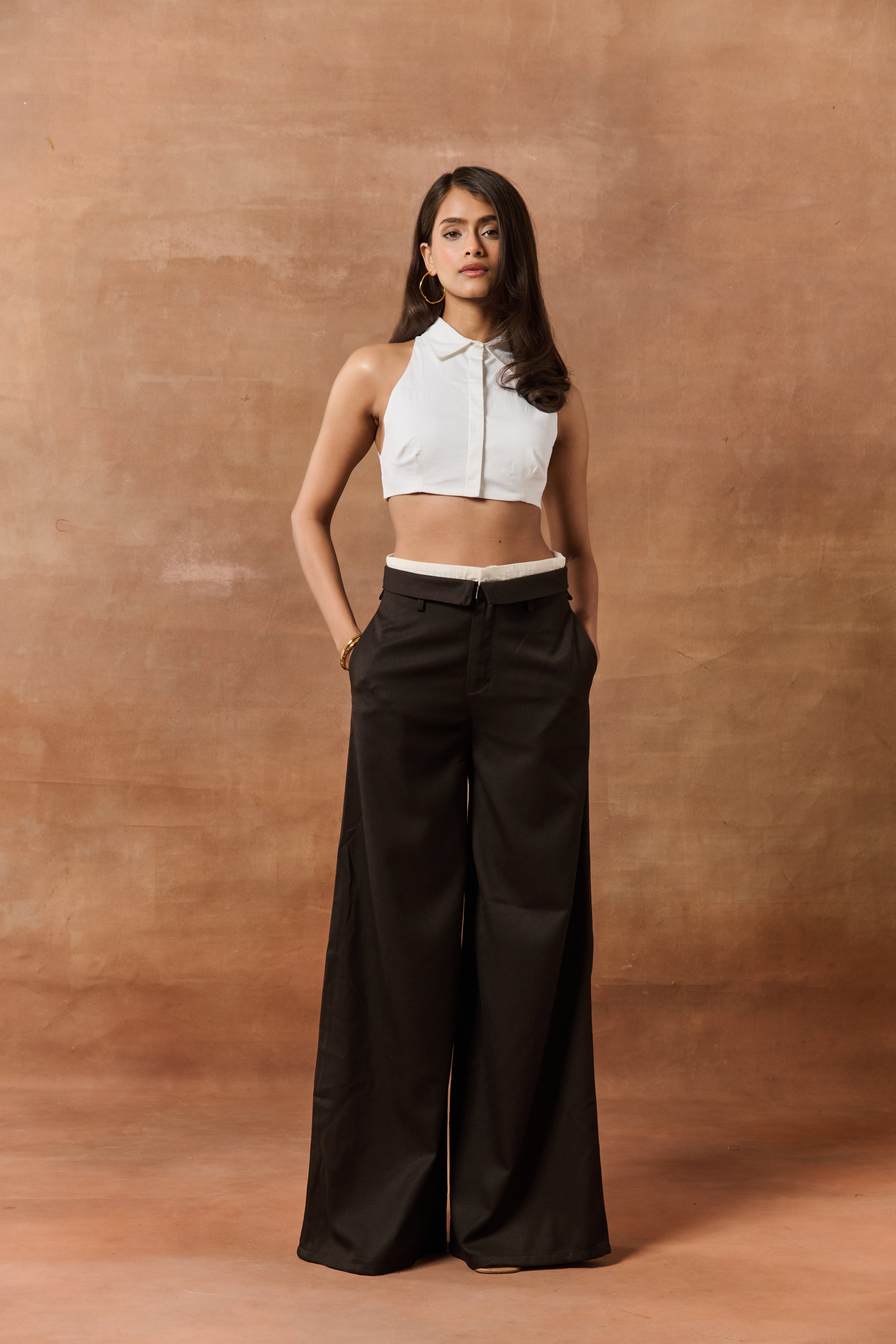 Magdalena Brown High-Waisted Pants CL