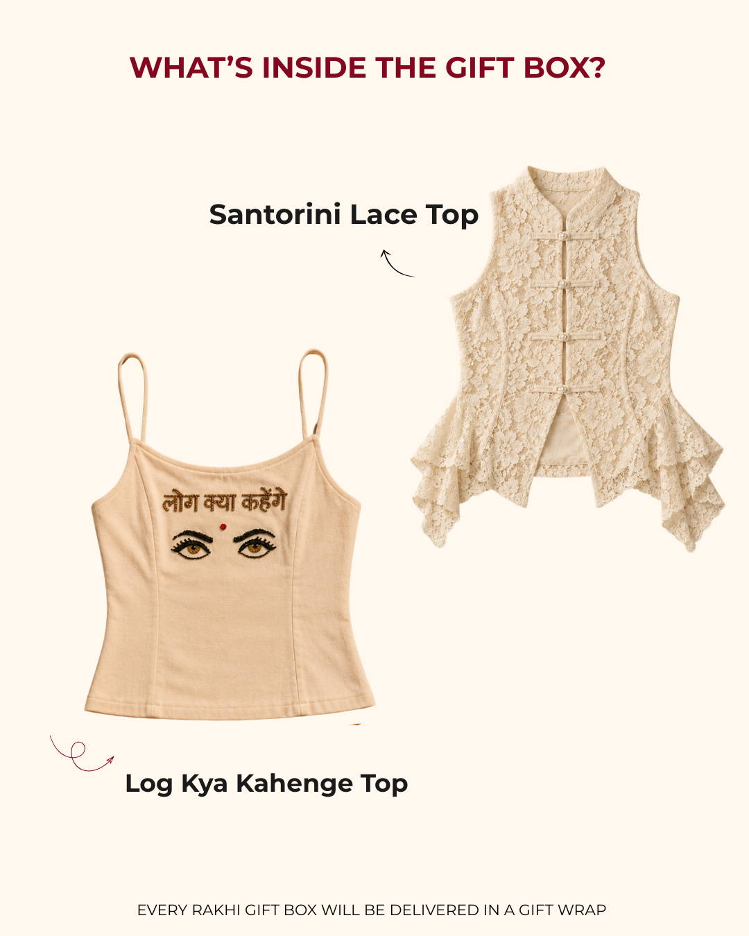No Filter Sisters Gift Set Ft.Santorini & Log Kya Kahenge Top