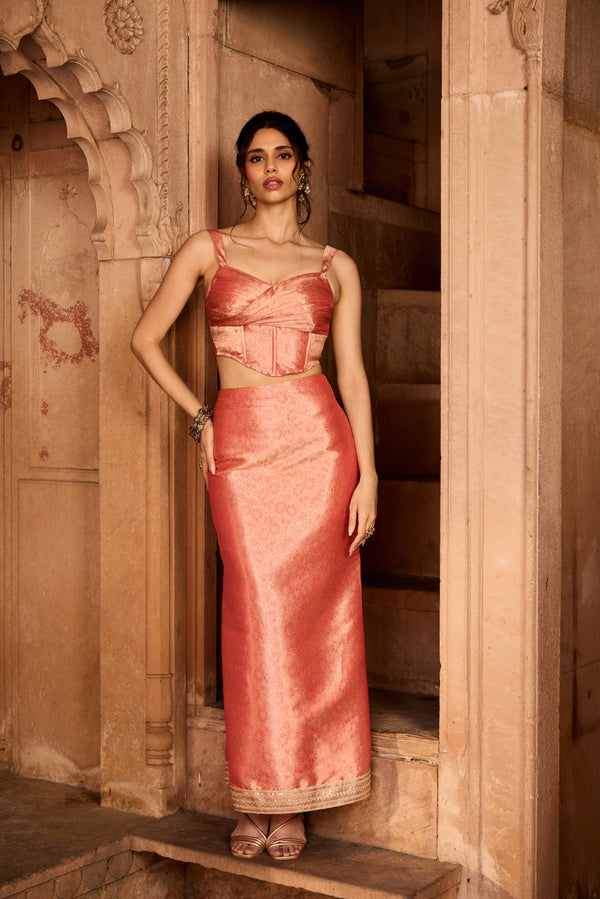 Misriyyah Orange Corset Set
