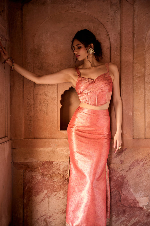 Misriyyah Orange Corset Set