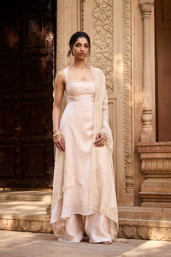 Mihika Mauve Chanderi Anarkali Set