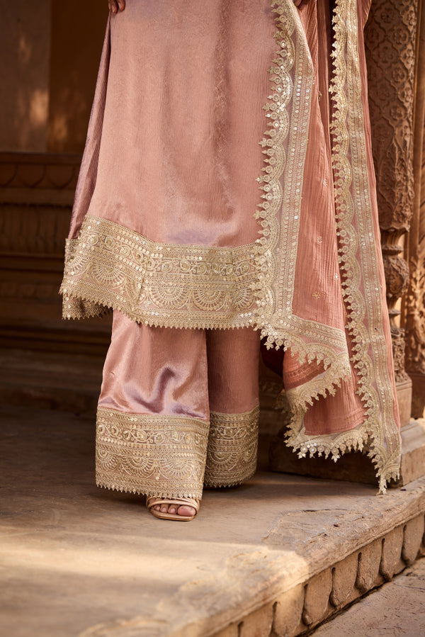 Ati Mauve Slit Anarkali Set