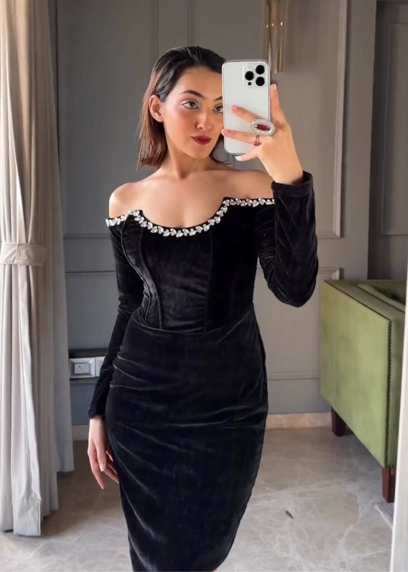 Dress With Rhinestone Lea Clothing Co. Dress With Rhinestone Lea Clothing Co.