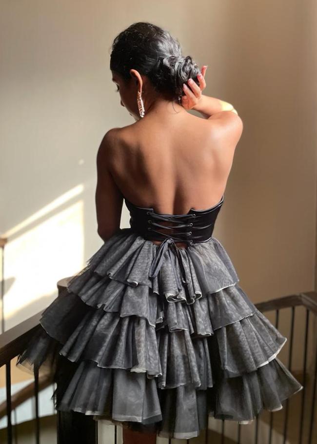  Black Ruffle Tulle 