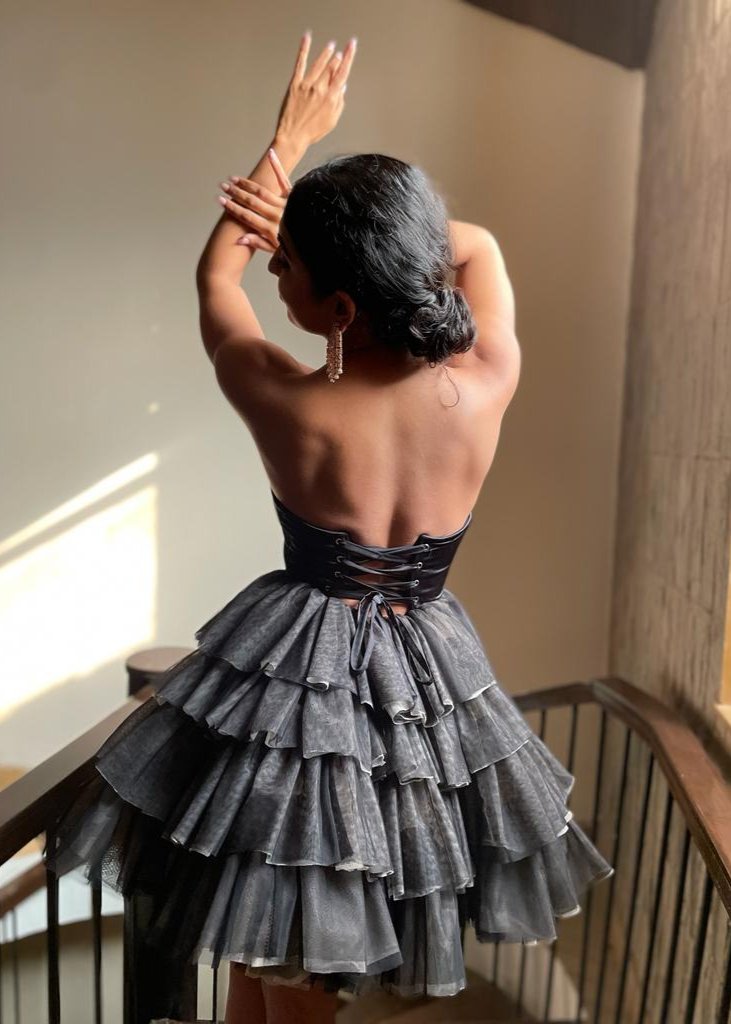  Black Ruffle Tulle 