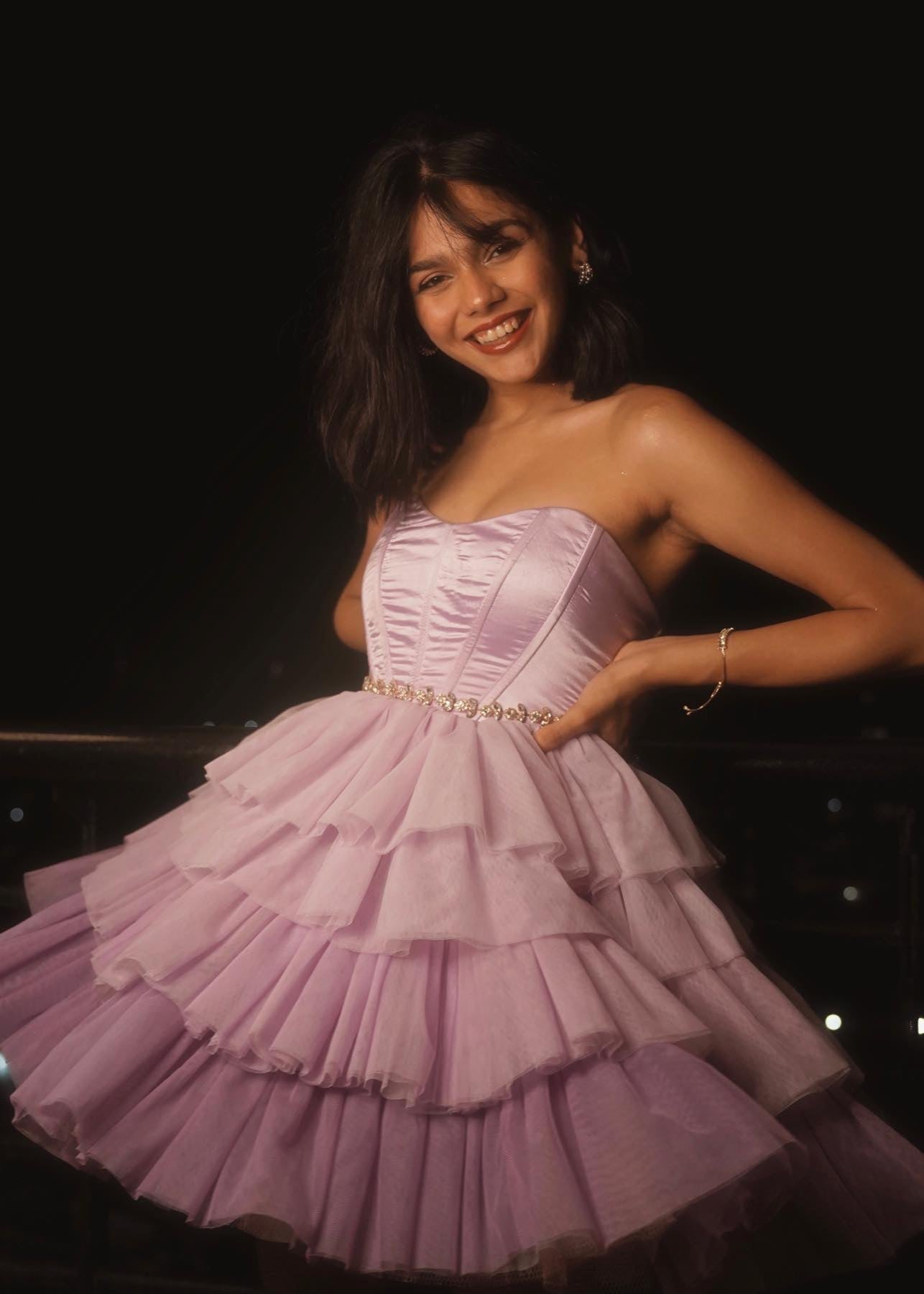 Purple tulle dress