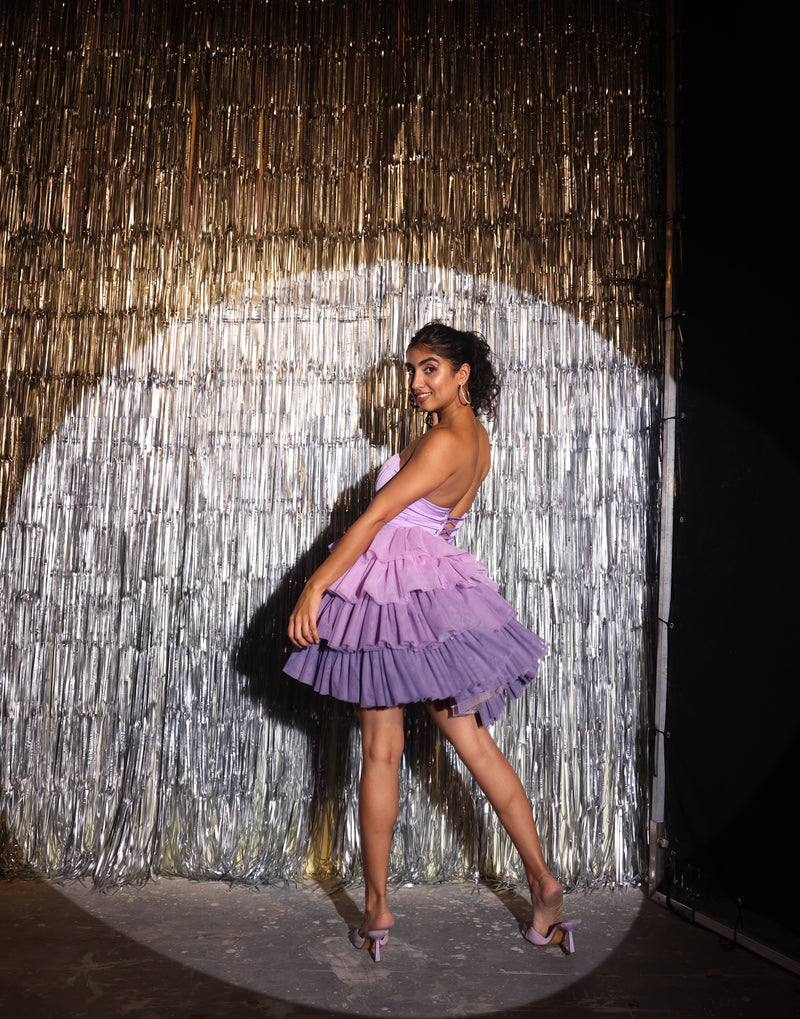 Purple tulle dress