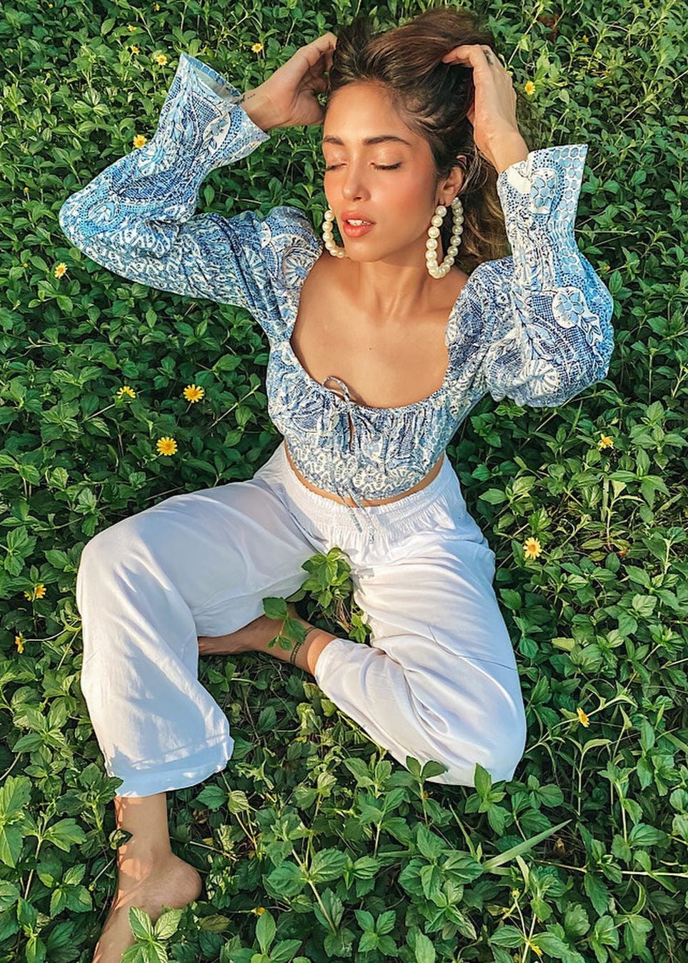 Calliope Puff Sleeve Crop Top
