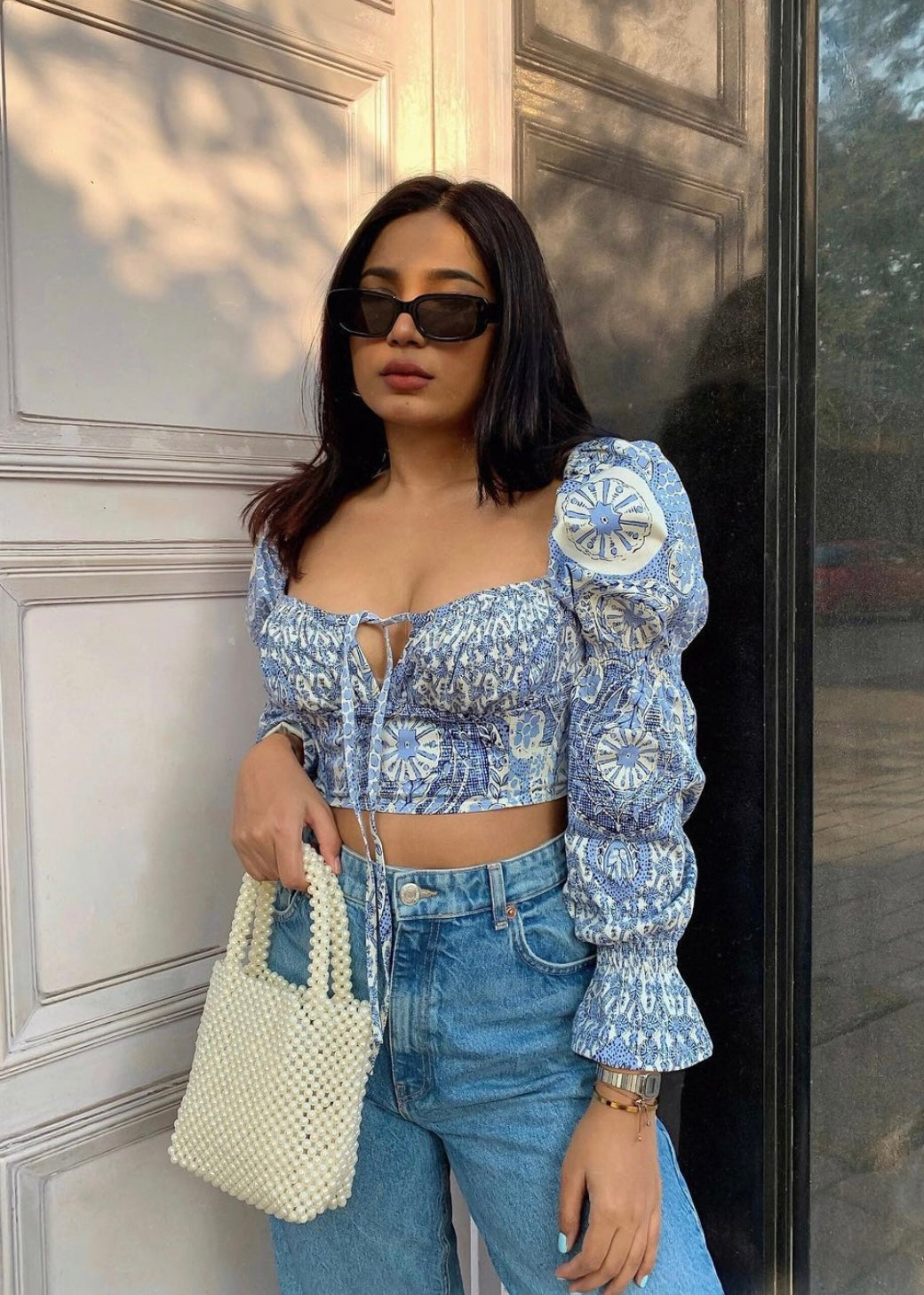 Calliope Puff Sleeve Crop Top
