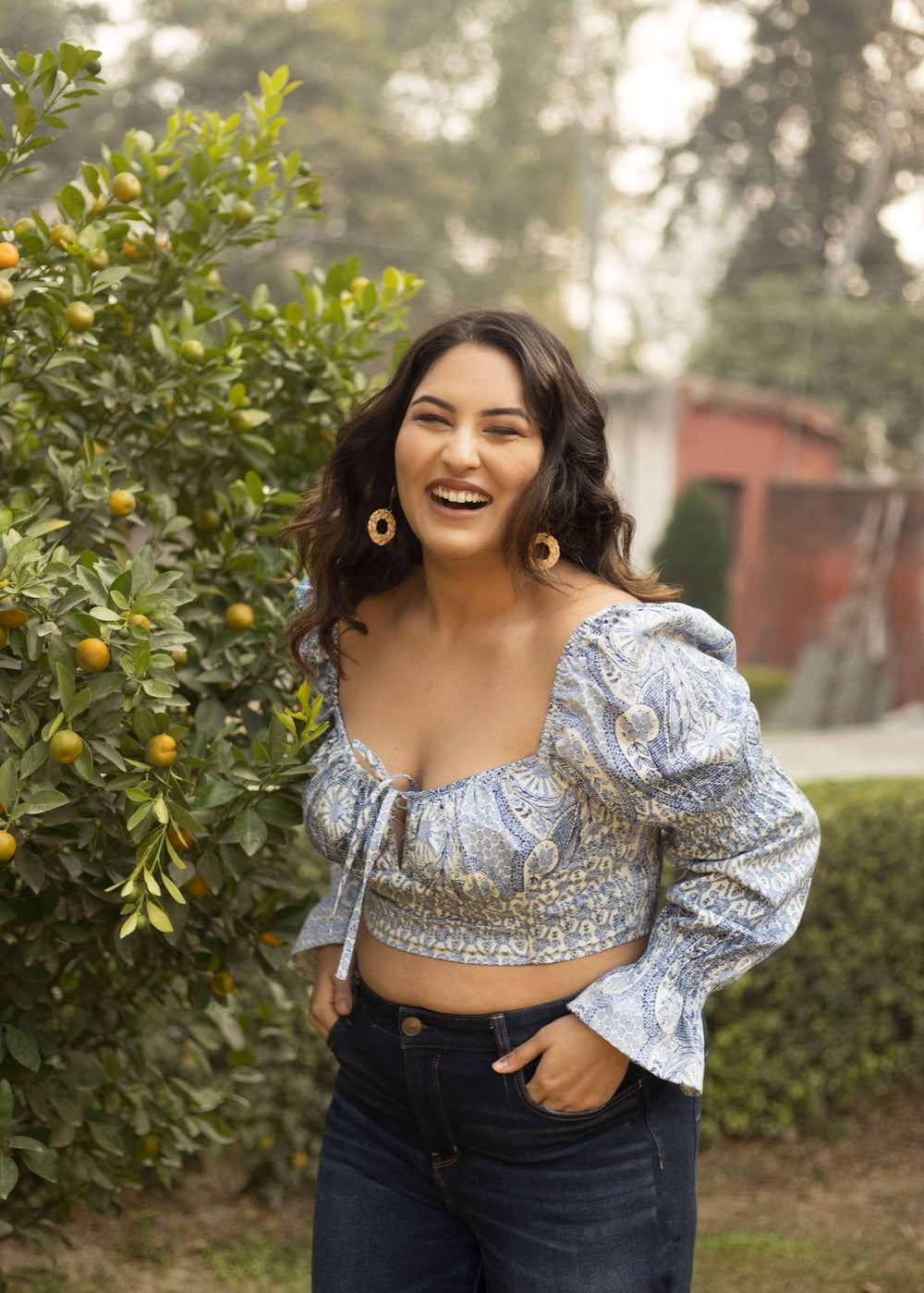 Calliope Puff Sleeve Crop Top
