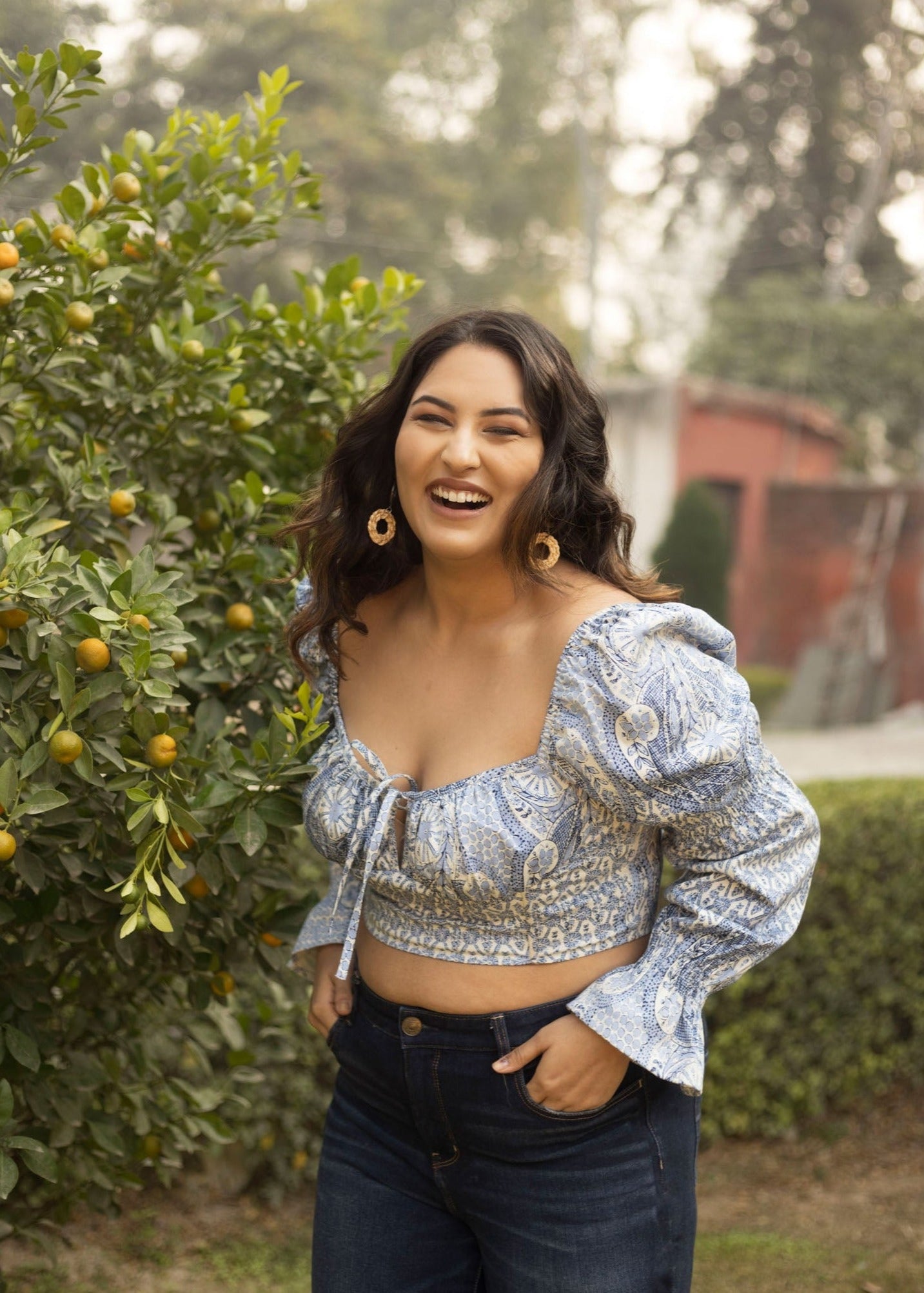 Calliope Puff Sleeve Crop Top
