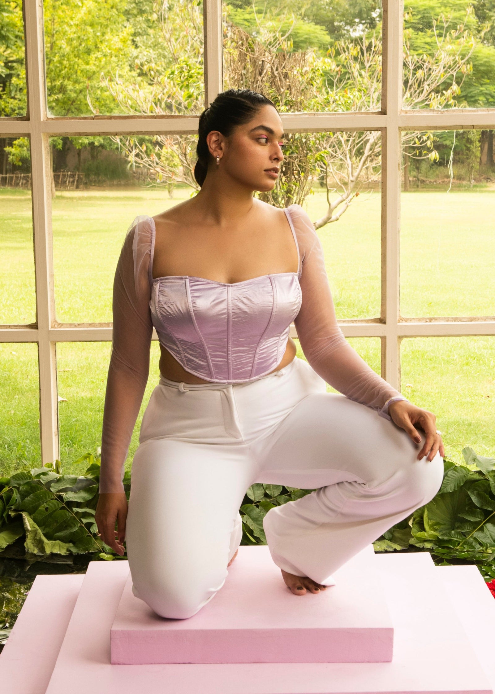 Carla Lavender Silk Corset Top – Lea Clothing Co.