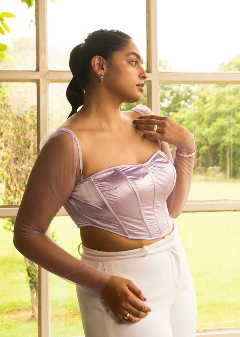 Carla Lavender Silk Corset Top – Lea Clothing Co.