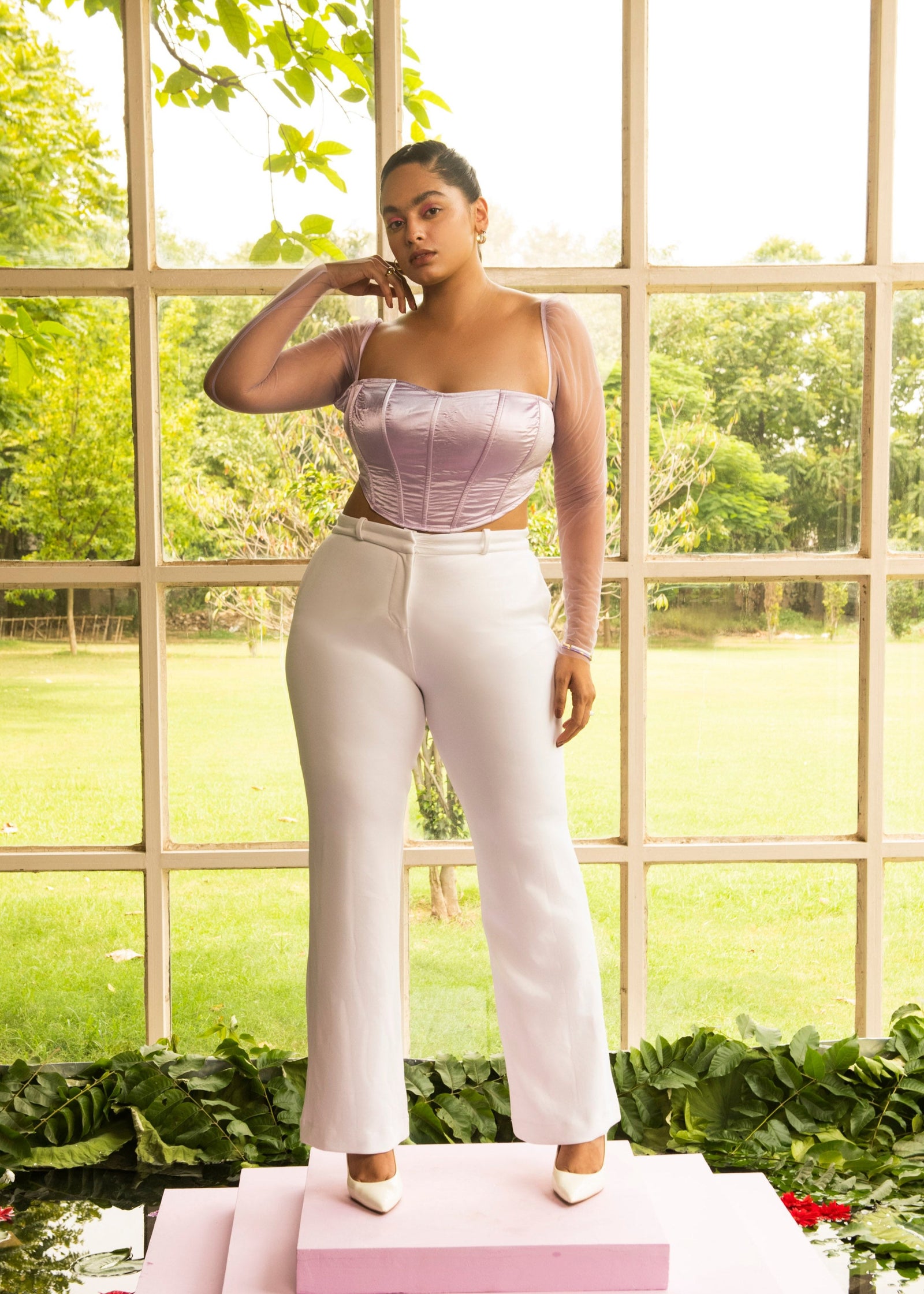 Carla Lavender Silk Corset Top – Lea Clothing Co.