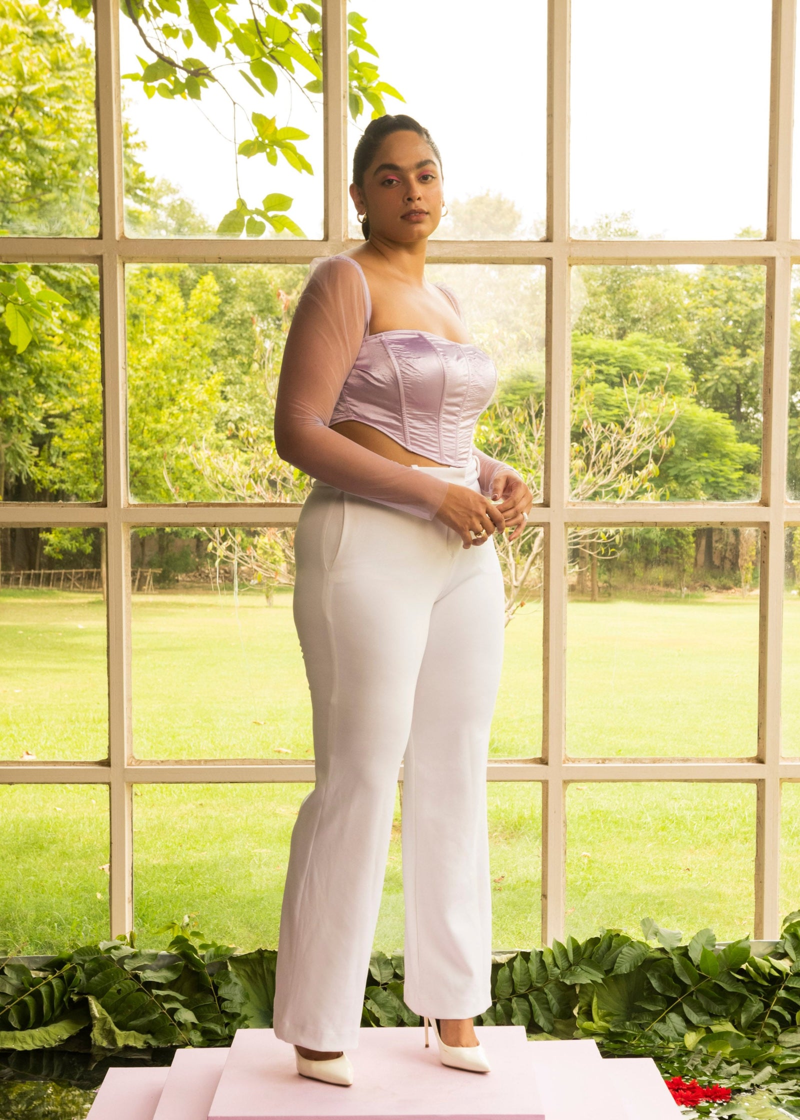 Carla Lavender Silk Corset Top – Lea Clothing Co.