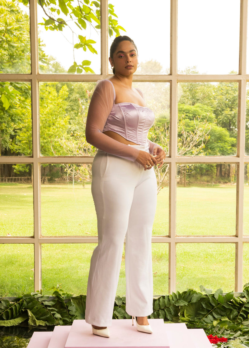 Carla Lavender Silk Corset Top – Lea Clothing Co.