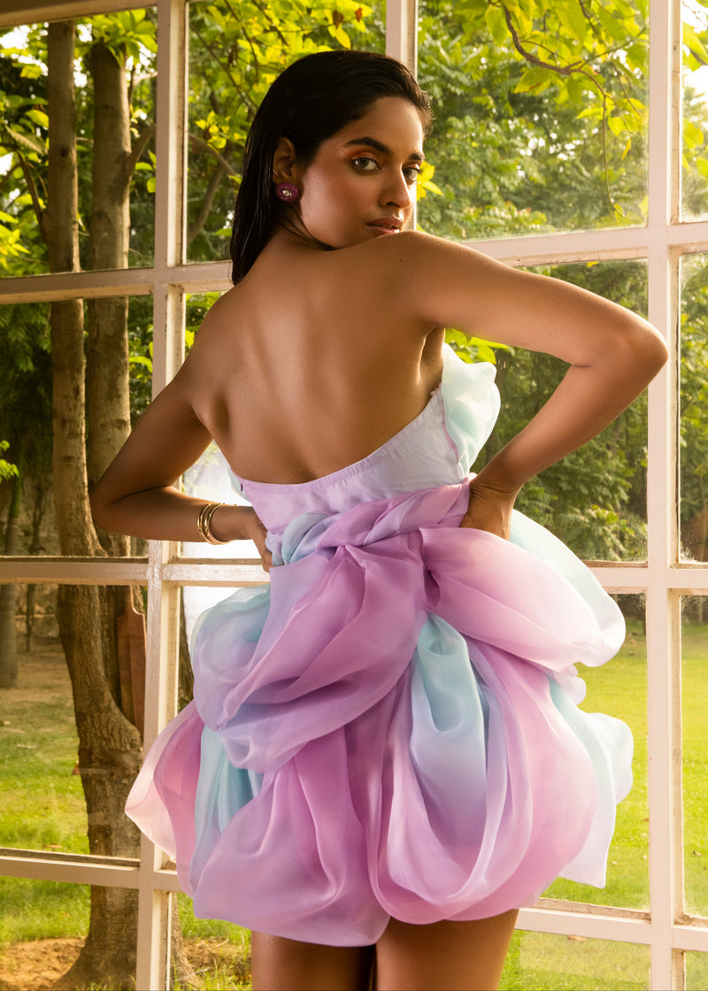strapless open back dress Buy Swirl Handmade Organza Dress – Lea Clothing Co