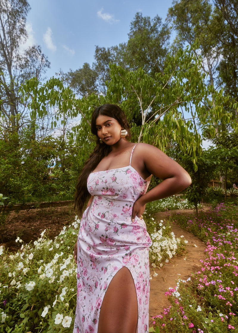 cressida midi dress Rose satin slip dress – Lea Clothing Co