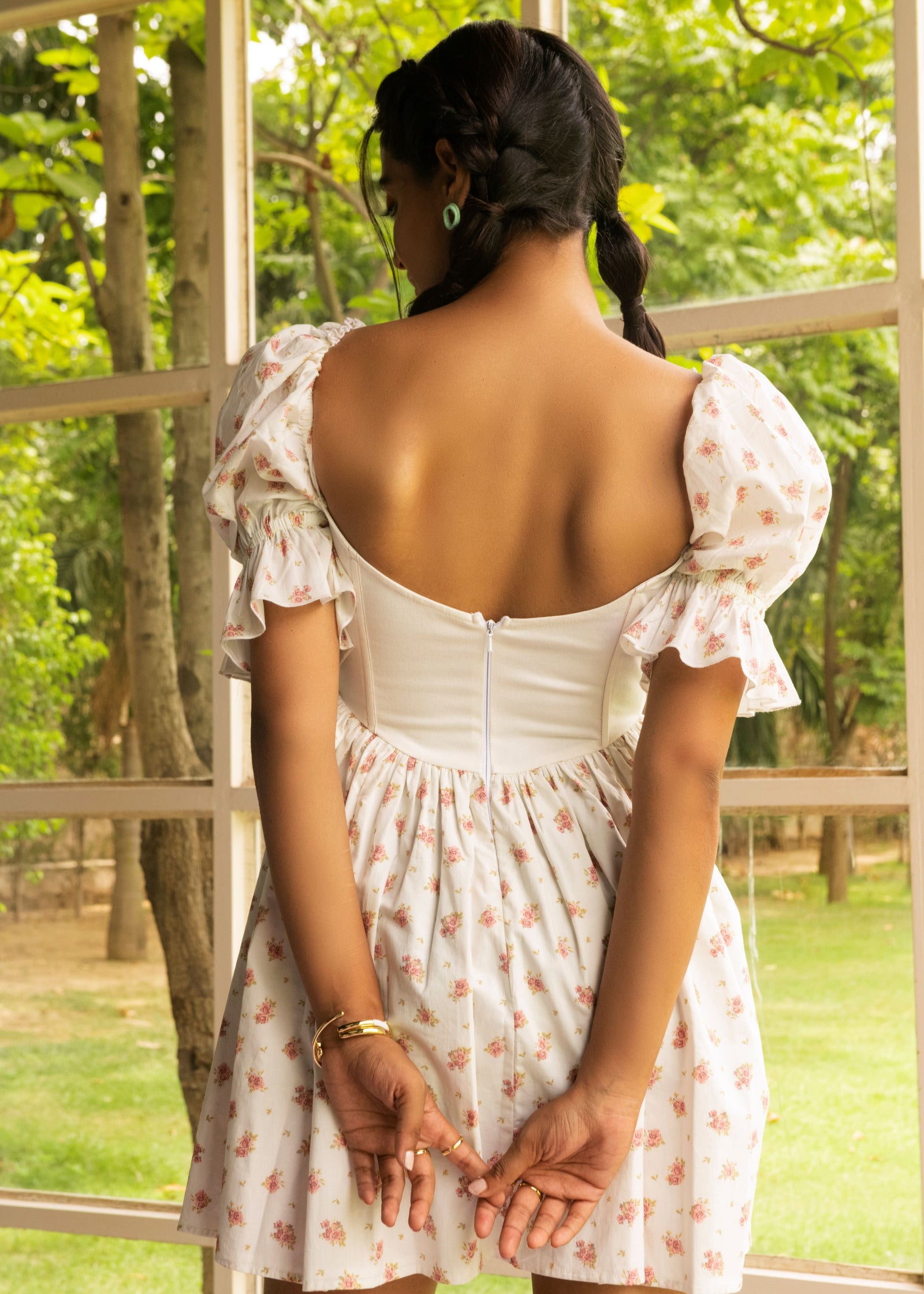 Estelle Floral Cotton Corset Mini Dress CL – Lea Clothing Co