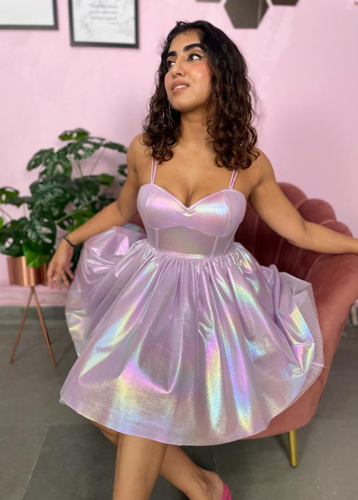 Lavender Lurex dress online  Lea Clothing Co.
