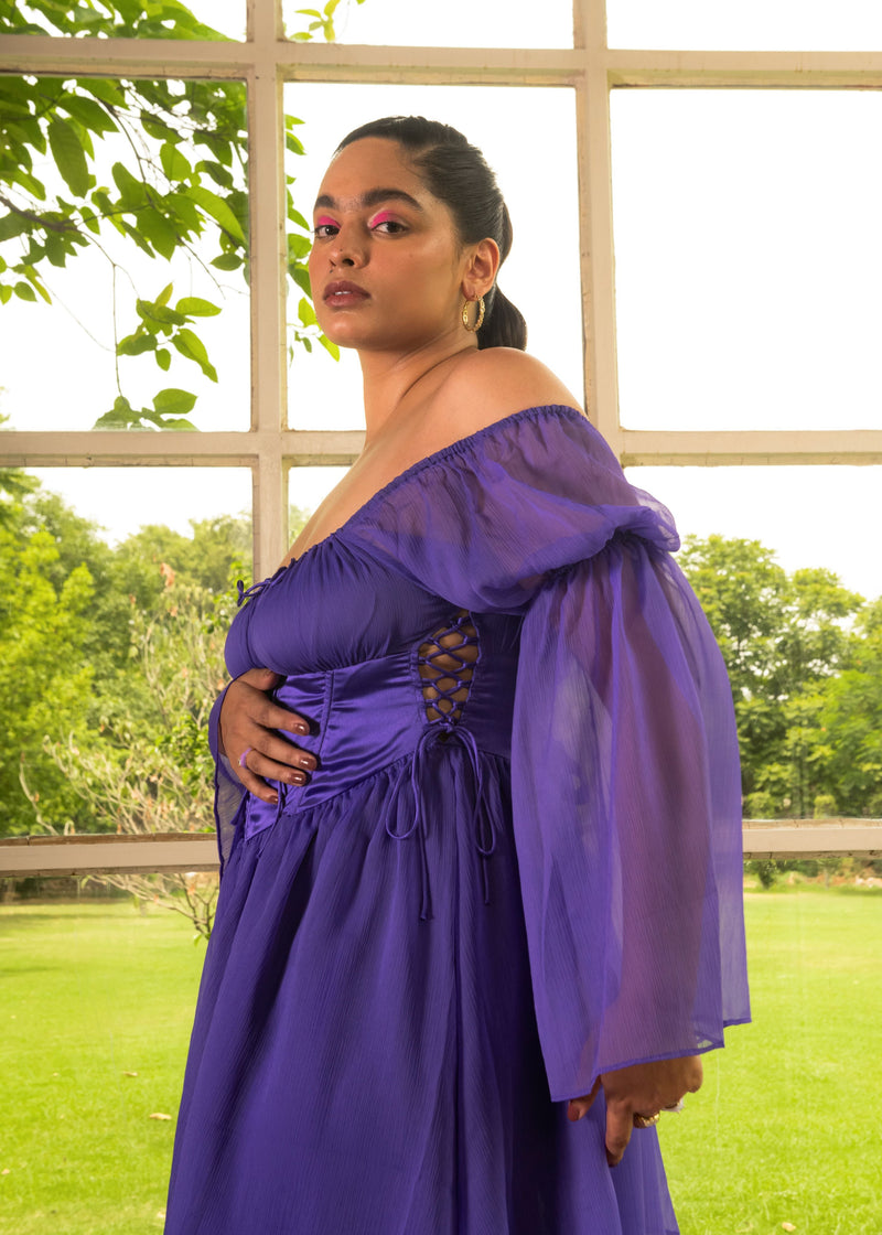 Violet Chiffon Corset Dress Lea Clothing Co. Violet Chiffon Corset Dress Lea Clothing Co.