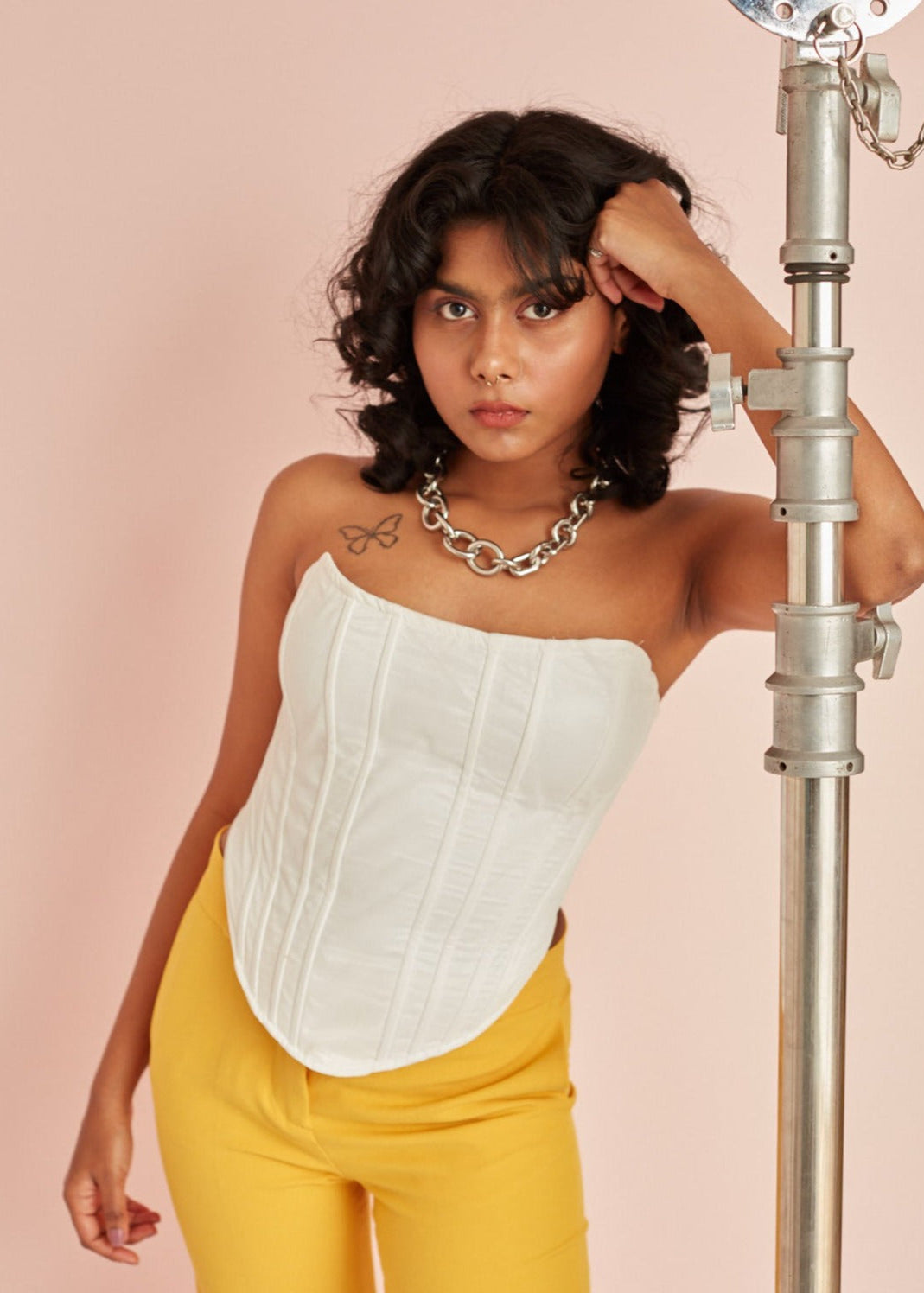 Jacque White Longline Corset
