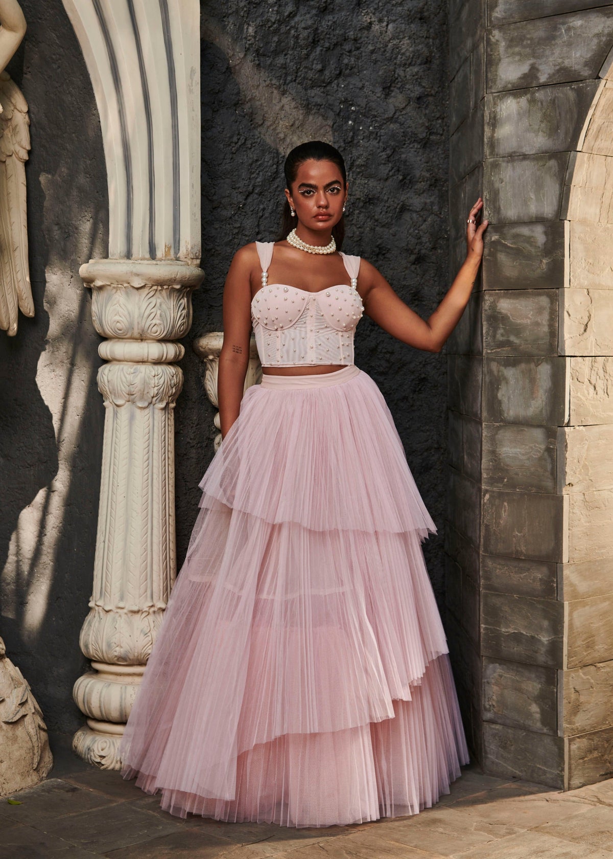 a line with sleeves wedding dress A-Line Wedding Gown With Removable Sleeves 12 / Off White-Nude