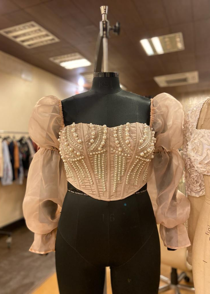 Leila Hand Embroidered Corset Blouse