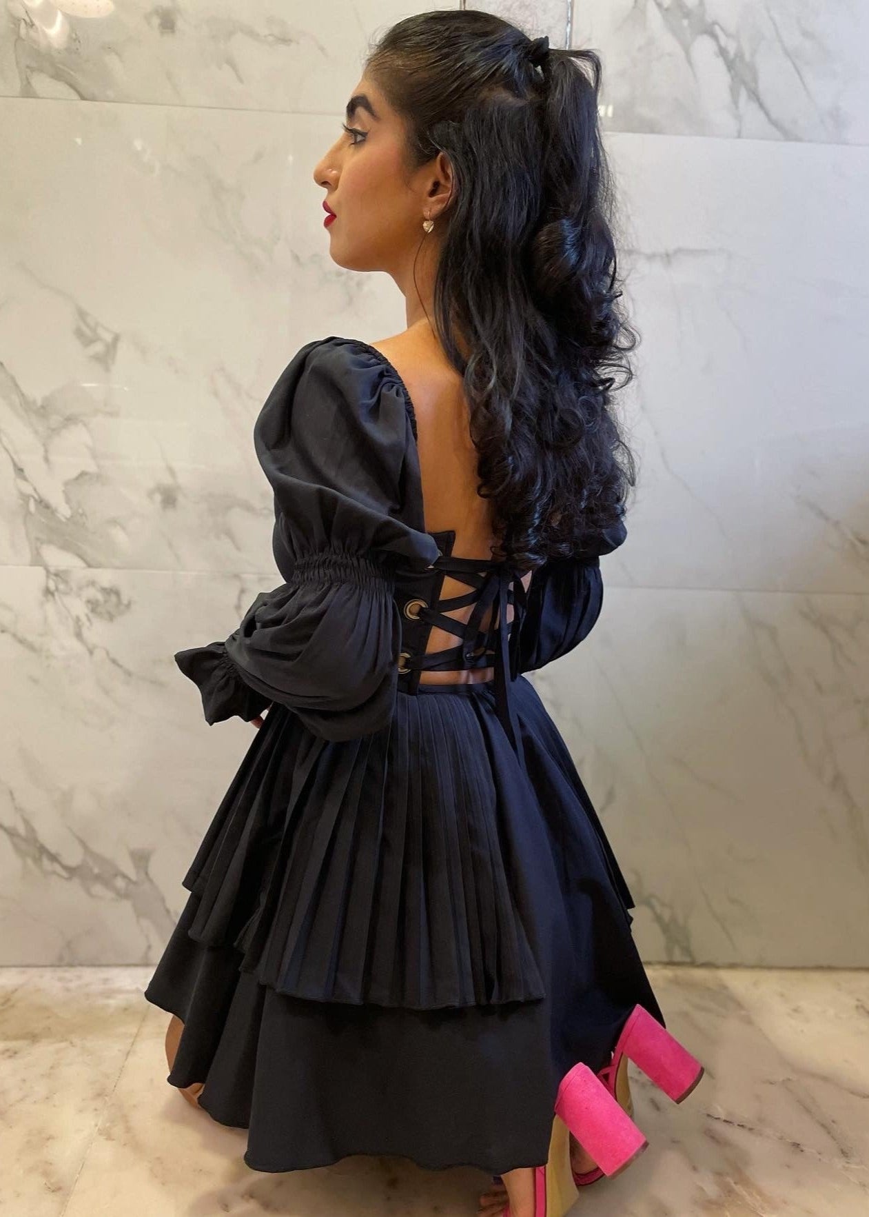 Black mini dress