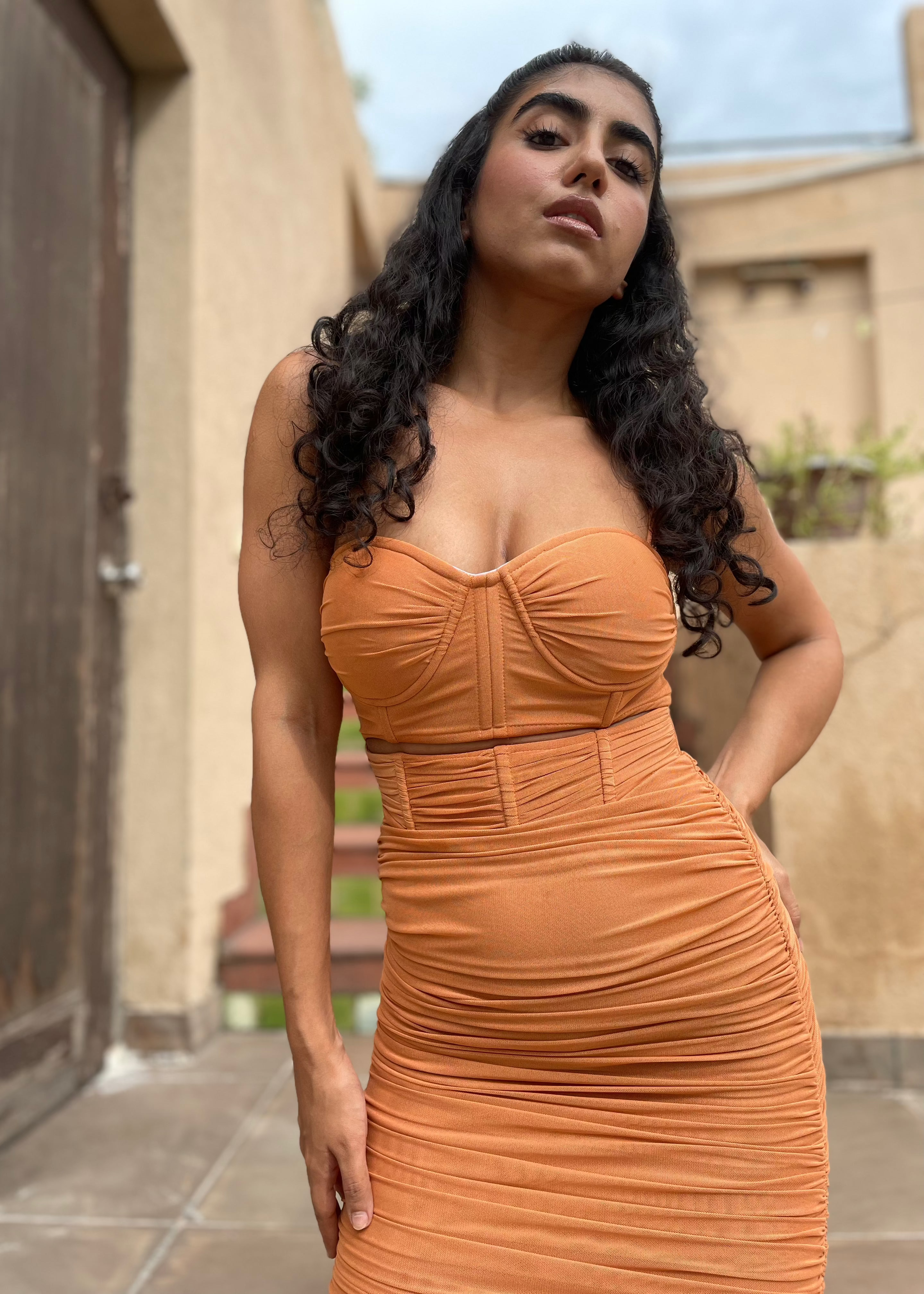 Ruched Corset Dress