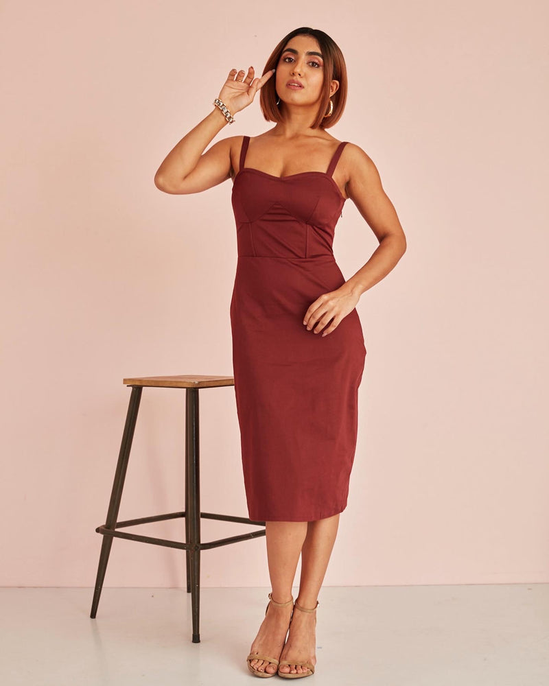 Burgundy dress