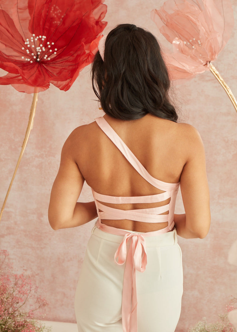 sachin and babi light blue dress Vivian Pink Backless Corset Top – Lea Clothing Co