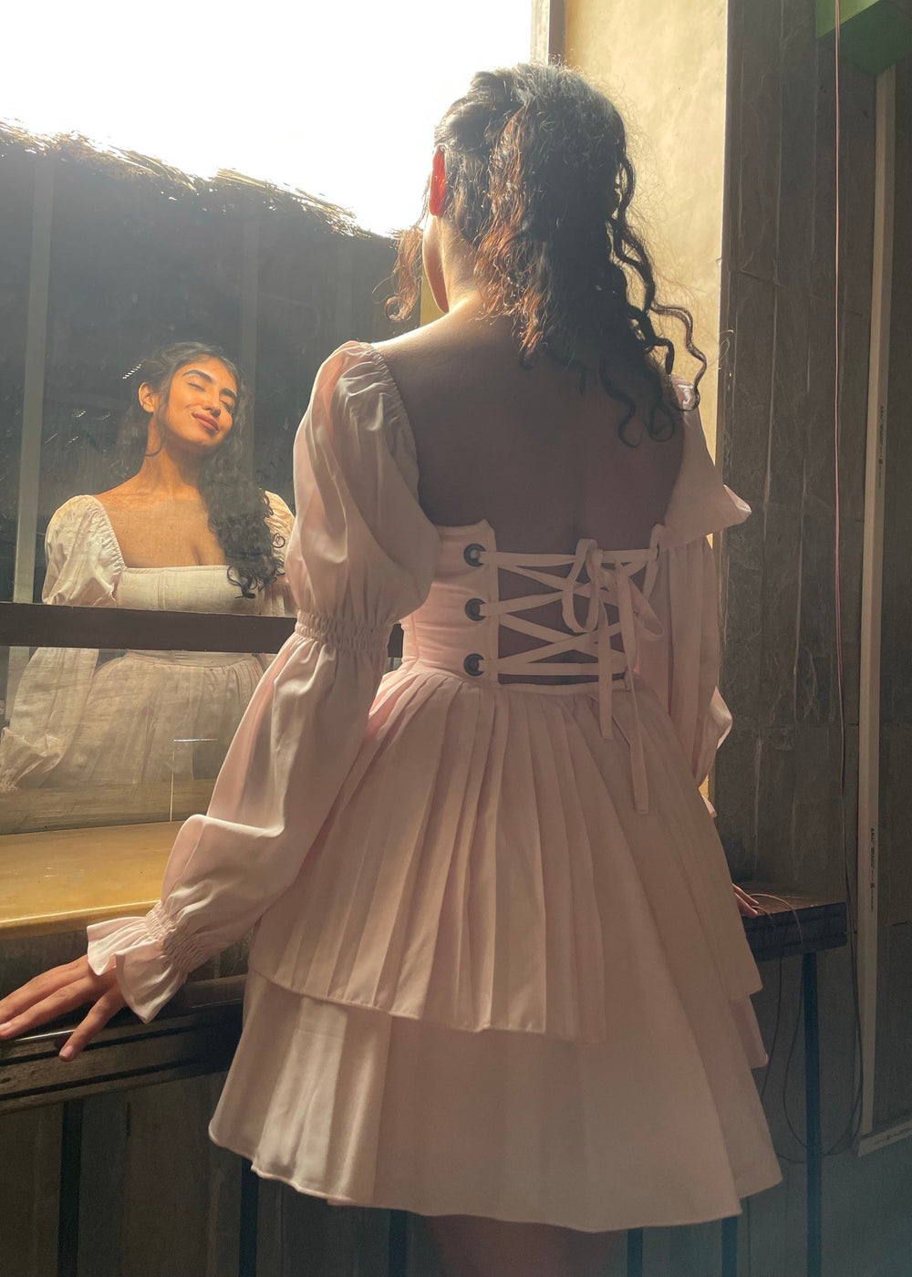 Pink puff dress